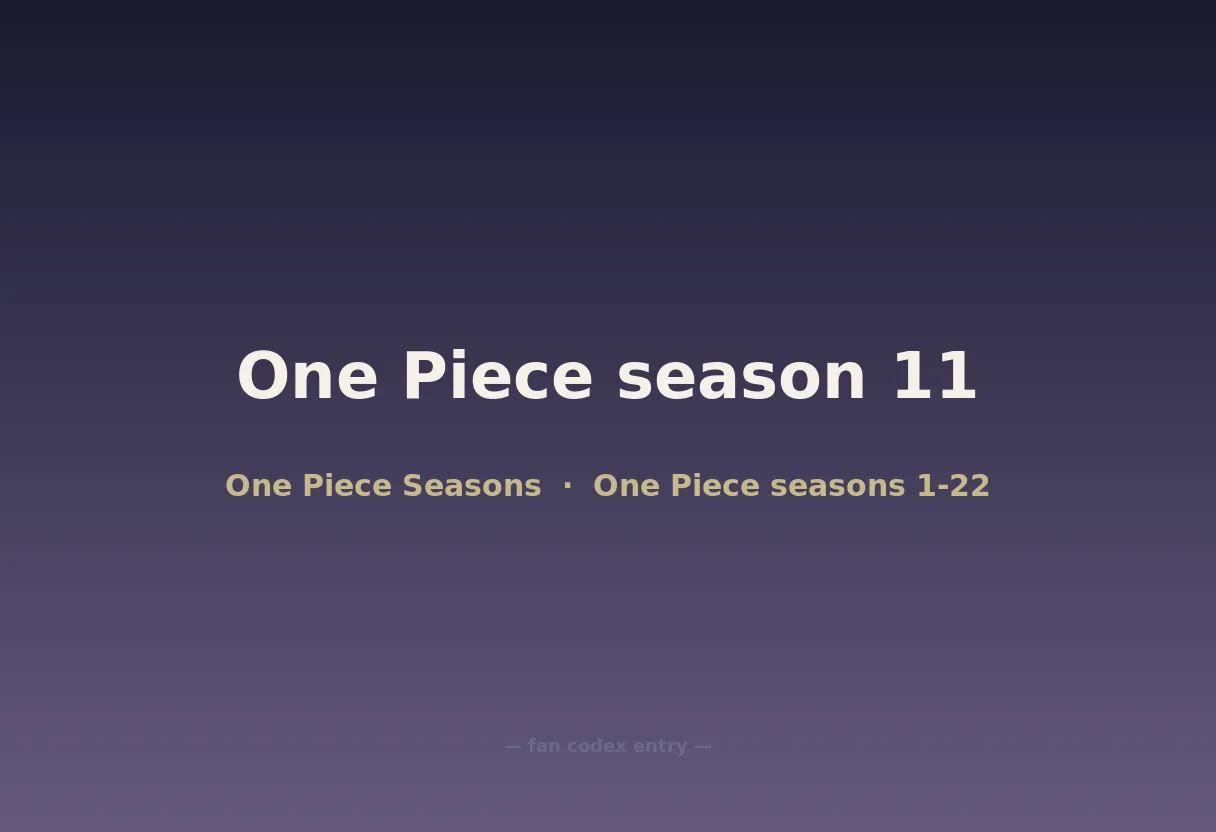 One Piece season 11